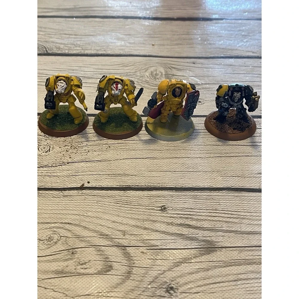 Games Workshop Imperial Fists Space Marines Painted Warhammer 40K Lot Of 6